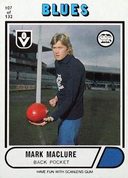 1976 Scanlens VFL #107 Mark Maclure Front